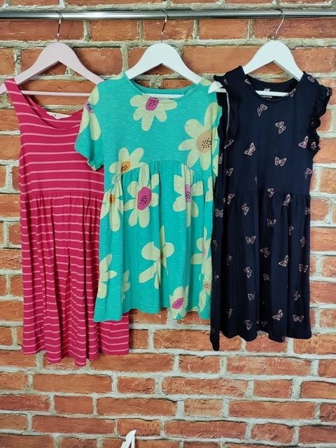 Girls Bundle Age 6-7 Years Next H&M Casual Jersey Summer Dress Set Bright 122Cm