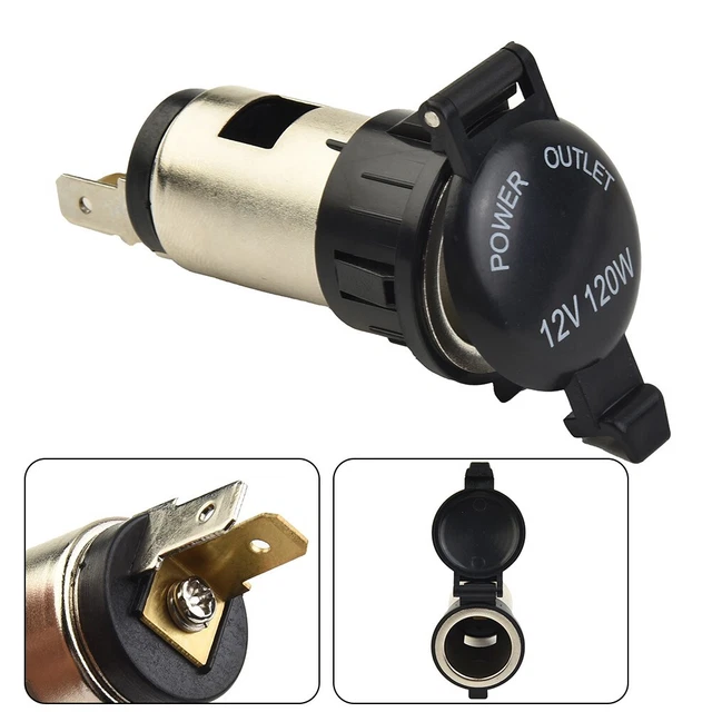 12V Waterproof Car Motorcycle Boat Cigarette Lighter Socket Power-Plug Outlet