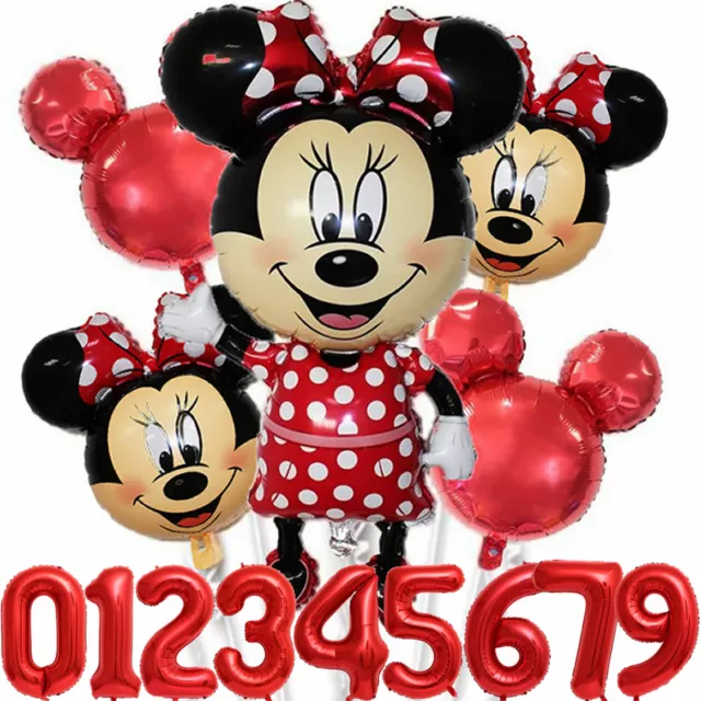 MINNIE MOUSE KINDERGEBURTSTAG + ZAHLEN 1 bis 19 - Maus Deko Kinder Party Ballon