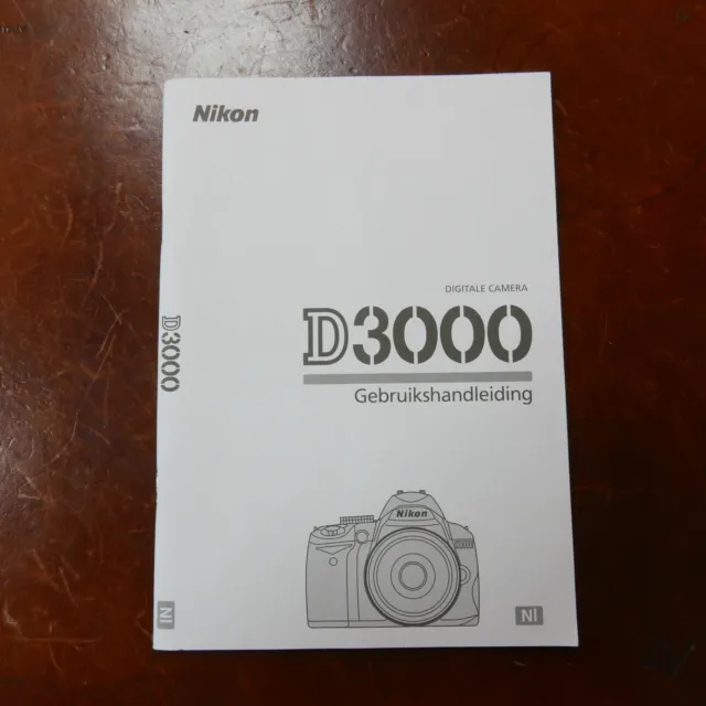 Nikon D3000 Original User's Manual in Dutch