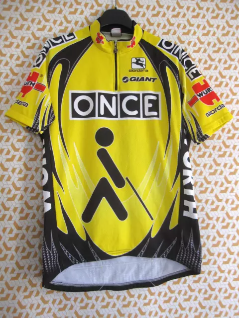 Maillot cycliste ONCE Giordana Giant Jaune 2003 Jersey cycling Vintage - XL