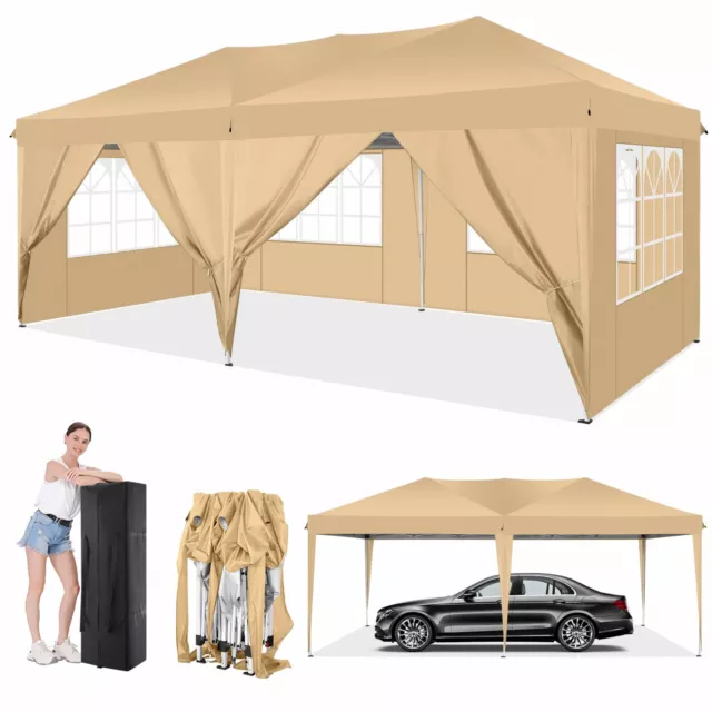 Faltbar Pop Up Pavillon Pavilon Wasserdicht Gartenpavillon Wasserdicht 3x3m/3x6m