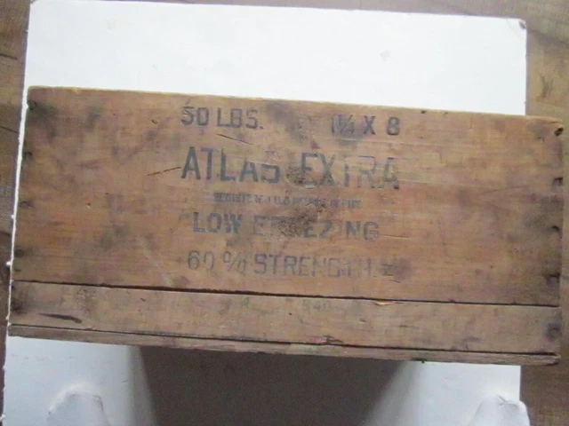 Vintage Atlas Powder Co Explosives BoX