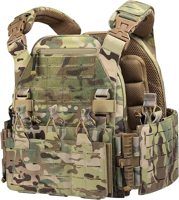 Tactical Vest for Men, Quick Release Airsoft Weighted, Men's Combat Gear Tactical Vest for Men, Quick Release Airsoft Weighted, Men's Combat Gear