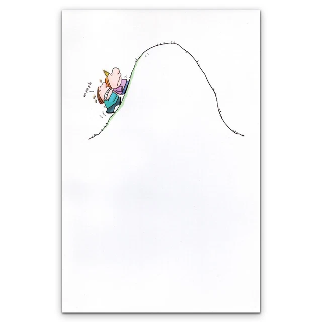 Funny HAPPY BIRTHDAY Card Over the Hill, Comic by American Greetings + Envelope