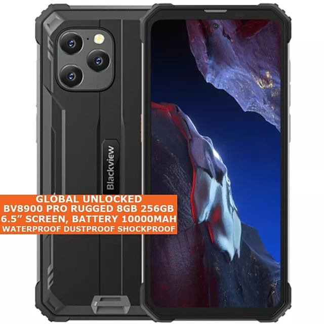 BLACKVIEW BV8900 PRO RUGGED 8gb 256gb Waterproof 6.5" Fingerprint Android 4g LTE