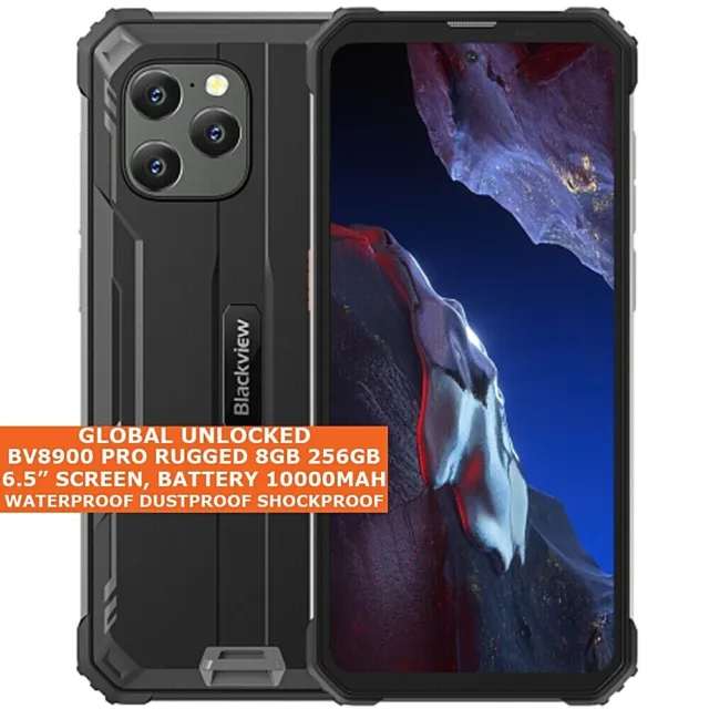 Blackview BV8900 Pro Rugged 8gb 256gb Imperméable 6.5 " Digitales Android 4g LTE