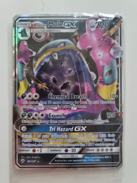 Pokémon TCG Alolan Muk GX Burning Shadows 84/147 Holo Ultra Rare