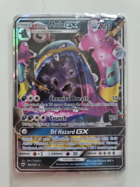 Pokémon TCG Alolan Muk GX brennende Schatten 84/147 Holo Ultra selten