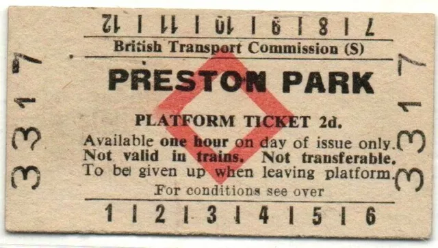 BTC(S) Platform Ticket Preston Park 2d