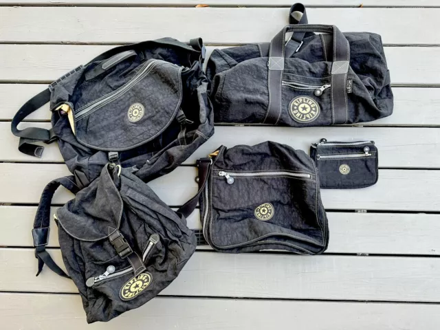 Kipling Luggage 5 Piece Set - Duffels Messenger Backpack Bag Black