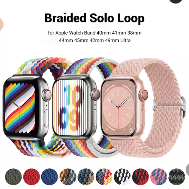 Braided strap For Apple watch band 49mm 45mm 44mm 40mm nylon iWatch ultra 8 7 SE