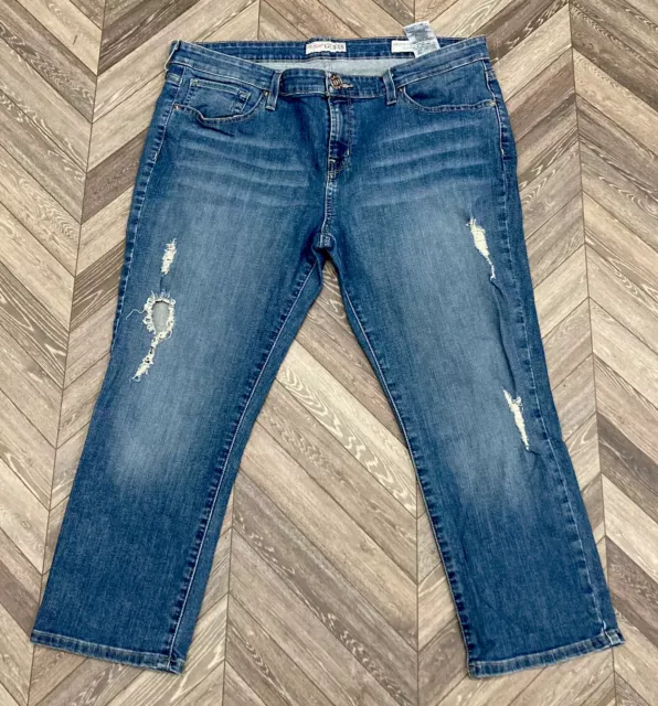 Guess Ripped Jeans Sarah Fit Medium Rise Skinny Size 34