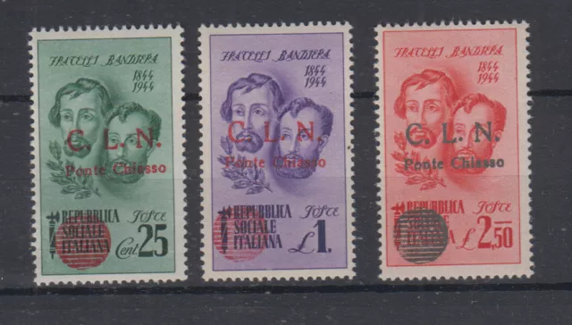 Emissioni Locali C.l.n. 1945 Ponte Chiasso Fratelli Bandiera 3 V. G.i Mnh** Cln