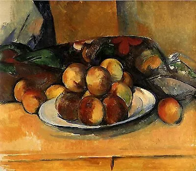 IMPRESSIONISMUS Paul Cezanne STILLLEBEN MIT TELLER UND PFIRSICHEN FAKSIMILE 63