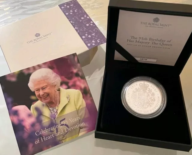 95° Birthday Queen Elizabeth Silver Mooney Moneta Argento Regina Elisabetta