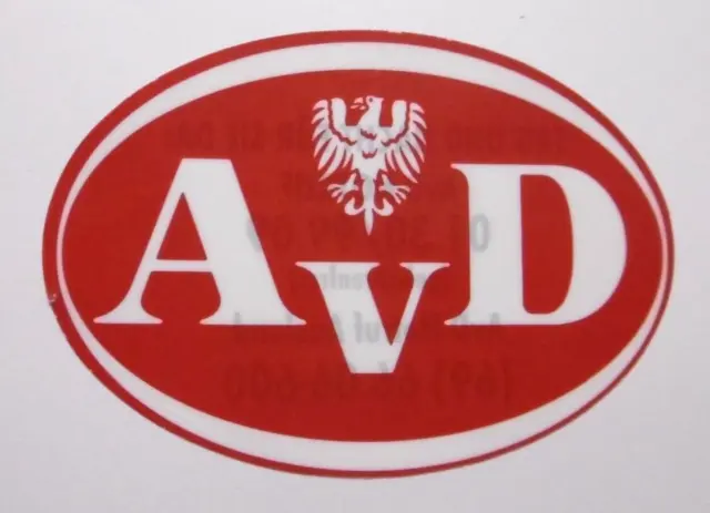 Aufkleber-Plakette AvD Automobilclub von Deutschland 90er Oldtimer innenklebend