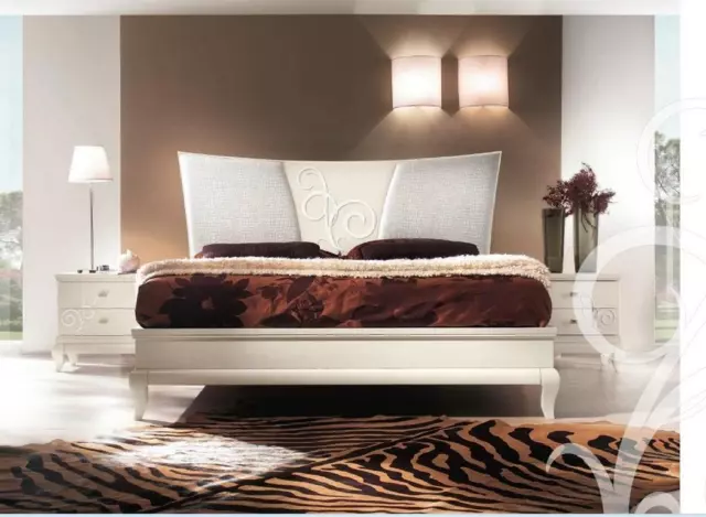Chambre à Coucher Lit Table de Chevet Lits Double Ensemble Châlit Lits Set 3tlg