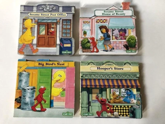 Lot of 4 Sesame Street Elmo's Neighborhood Board Books by CTN & Readers Digest