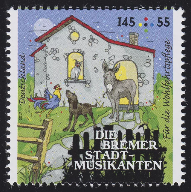 3284 Grimms Märchen - Die Bremer Stadtmusikanten 145 Cent **