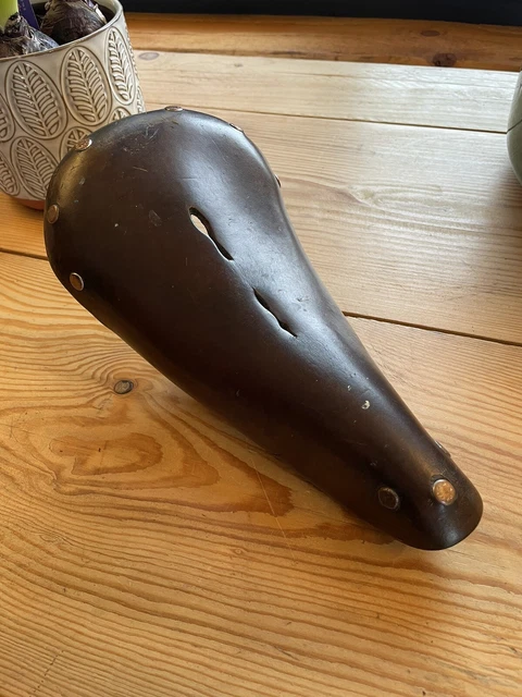 Selle De Vélo Cuir Pryma – Marron, Pour Route Ou Course – Occasion