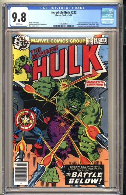Incredible Hulk #232  CGC 9.8 WP NM/MT  Marvel Comics 1979 Captain America v1