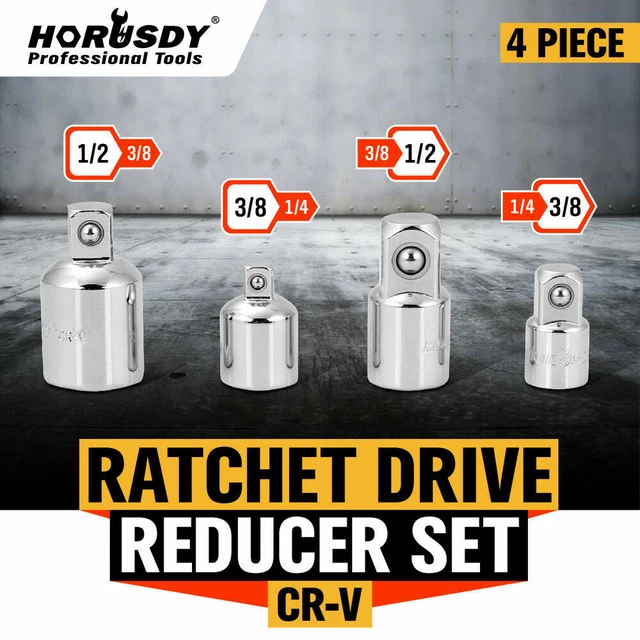 4pc 3/8" 1/4" 1/2" Ratchet wrench Socket Drive Adapter Reducer Air Impact Set