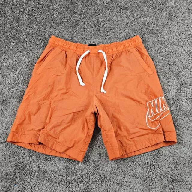 Nike Swim Trunks Mens XL Orange Pockets Mesh Lined Drawstring Nylon DB3810-812