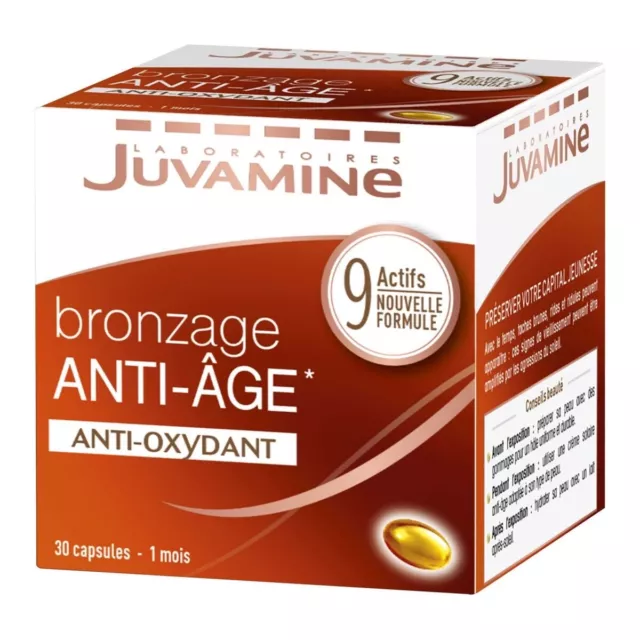 Juvamine bronzage anti âge 30 capsules 1 mois