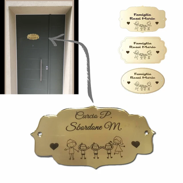 Targa Personalizzata Ovale Per Esterno - Incisione Laser Su Alluminio Spazzolato - Foto 2