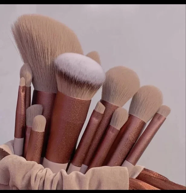 Pennelli Make up 13 Set per Ombretti Sintetici Premium per Crema in Polvere
