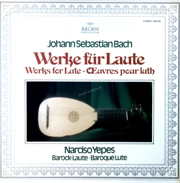 Johann Sebastian Bach - Narciso Yepes - Werke Für Laute GER LP FOC '