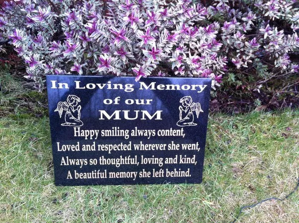 Memorial stone grave marker headstone funeral stone plaque personalised own word