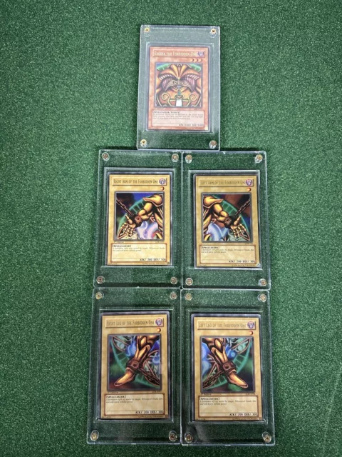 Yugioh TCG Exodia The Forbidden One LOB-E First Edition Complete Set ***READ***