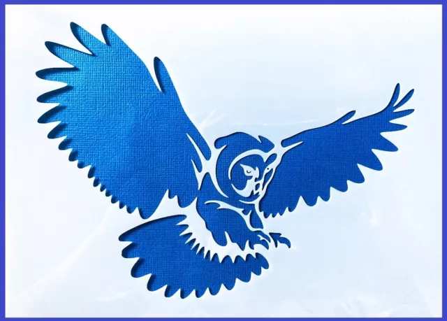 A4 Flexible Stencil *FLYING OWL* Woodland Bird Card Making 21cm x 29.5cm
