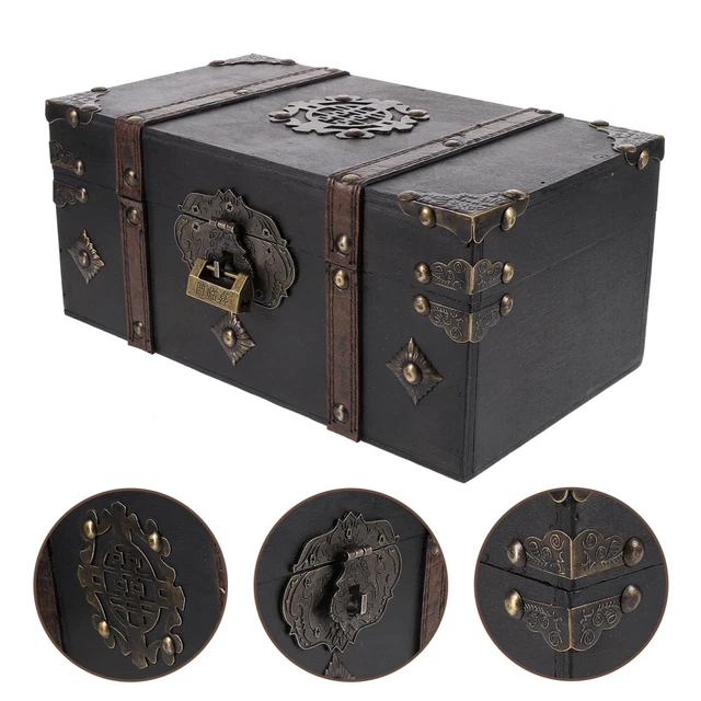 Scrigni Tesoro In Legno - 2 Pezzi Con Design Floreale Per Gioielli - Foto 7