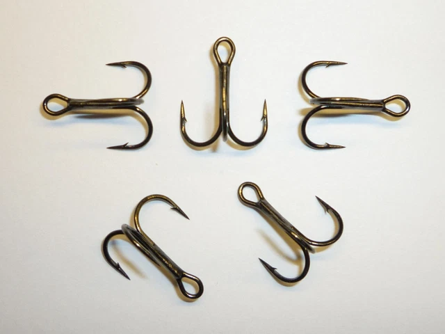 25 Vmc Reg-Shank 1X Treble Hooks - Size 8 - Needle-Cone-Points - 7541Bn - Bulk