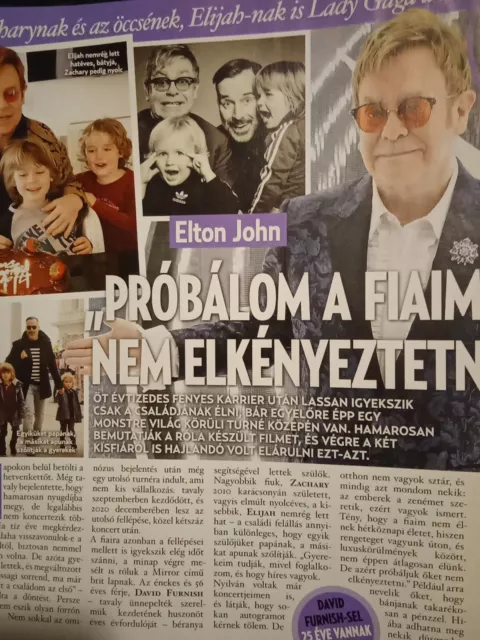 ELTON JOHN And DAVID FURNISH clippings from Hungarian magazines 28 pages A