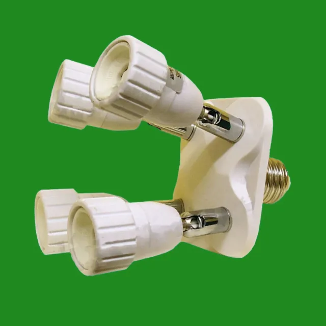 1x E27 a 4x GU10 da 1 lampadina convertitore presa splitter adattatore base lampada