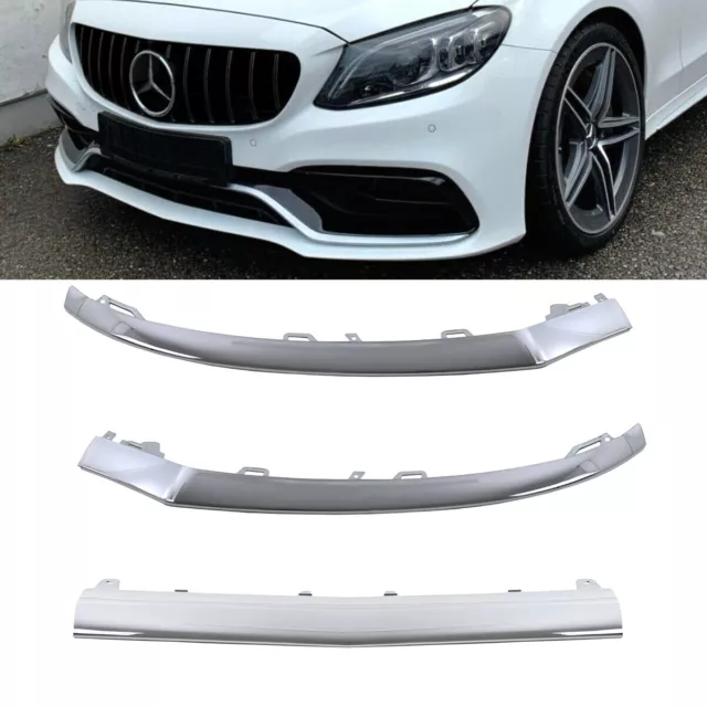 Set Zierleiste Stoßleisten 3tlg Chrom für Mercedes W205 AMG Line C 43 2014-2021