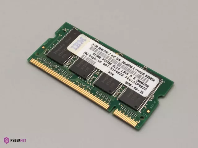 Hynix 512 MB PC2700S-25330 HYMD564M646A6-J memoria RAM -38 M