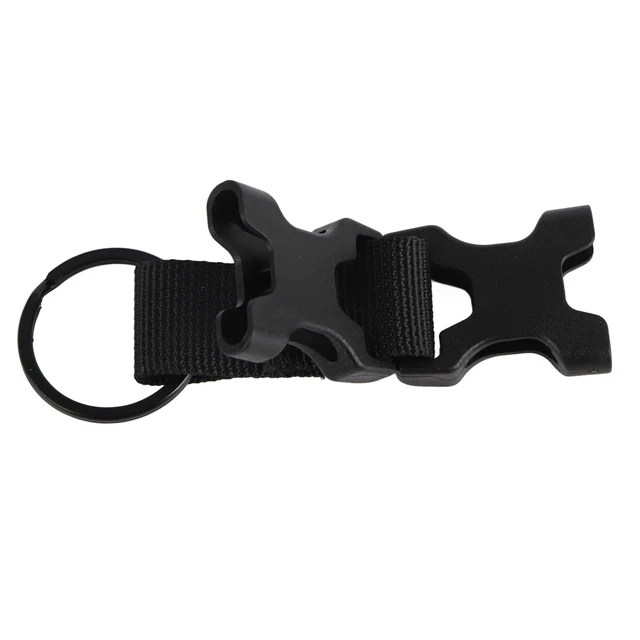 (black)FEYV Key Ring Fashionable Portable Zinc Alloy + Nylon Men Key Ring For