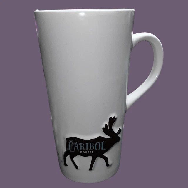 Caribou Coffee Life is Short Stay Awake For it” 18oz  Coffee Stoneware Mug Cup