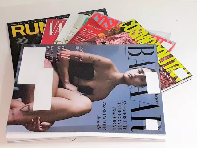 Lot Of 6 Mag-Runners World-Vanity Fair-Cosmopolitan-Martha Stewart-Bazaar-