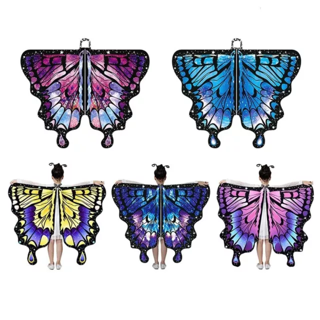Shoulder Straps Butterfly Wings Performance Props Cloak Fancy Fairy Shawl  Kids
