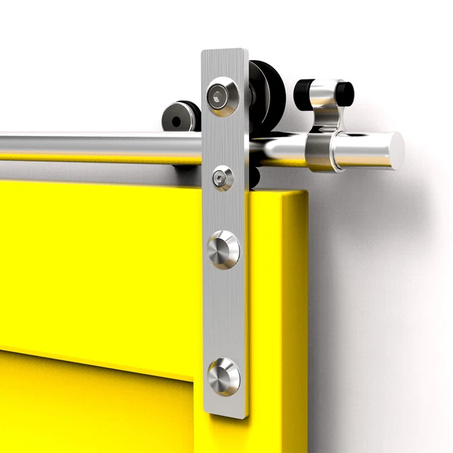 4-16FT Stainless Steel Sliding Barn Door Hardware Closet Track Kit Single/Double