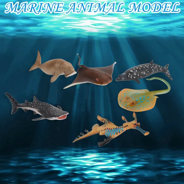 6PCS Simulation Marine Life Model Solid Static Marine Animal Decoration Toy