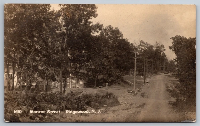 Monroe Street Dirt Road C1907 Ridgewood NJ Postcard G7