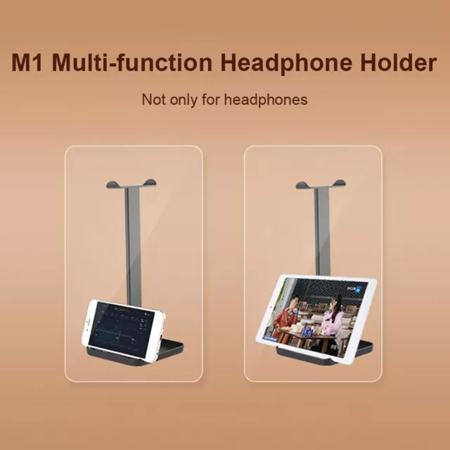 M1 Headphone Holder Hanger Earphone Desktop Display Stand Bracket (Black) 2