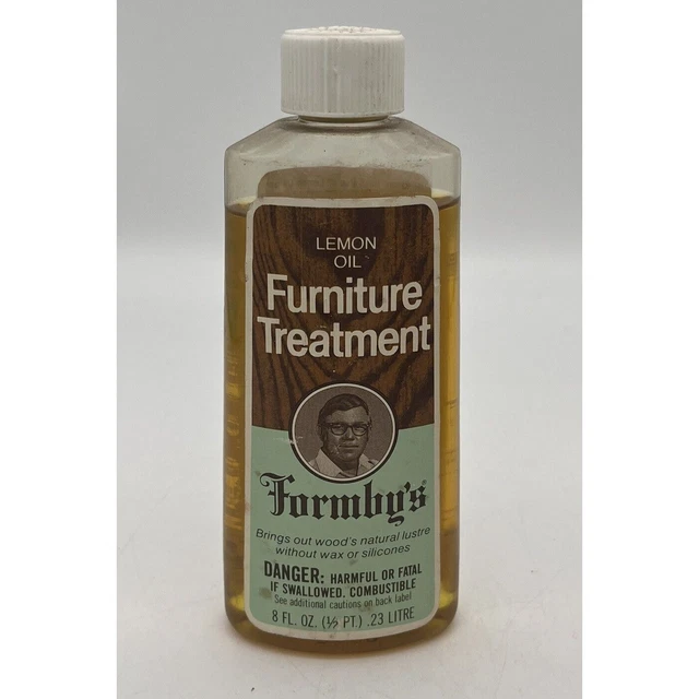 Vintage 1980 Formby's Lemon Oil Furniture Treatment 8 fl oz 90% Full